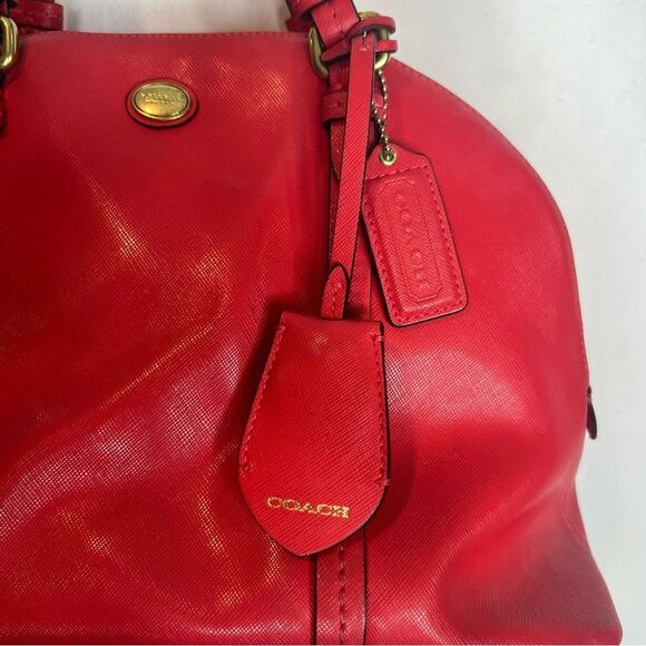 Coach F25671 Peyton Cora Dome pink Leather Handbag Shoulder Bag Satchel - Picture 5 of 12